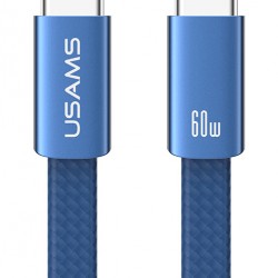 USAMS καλώδιο USB-C SJ783, 60W, 480Mbps, flat, 1.2m, μπλε