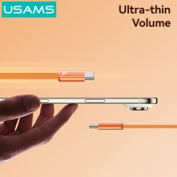 USAMS καλώδιο USB-C SJ783, 60W, 480Mbps, flat, 1.2m, μπλε