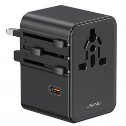 USAMS φορτιστής/αντάπτορας πρίζας CC310, 2x USB & 3x USB-C, universal, 70W, μαύρος
