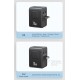 USAMS φορτιστής/αντάπτορας πρίζας CC310, 2x USB & 3x USB-C, universal, 70W, μαύρος