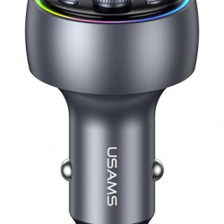 USAMS FM transmitter & φορτιστής CC328, USB/USB-C, 30W, Bluetooth, μαύρο