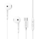 USAMS earphones με μικρόφωνο SJ771, USB-C σύνδεση, 1.2m, λευκά