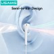 USAMS earphones με μικρόφωνο SJ771, USB-C σύνδεση, 1.2m, λευκά