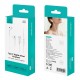 USAMS earphones με μικρόφωνο SJ771, USB-C σύνδεση, 1.2m, λευκά