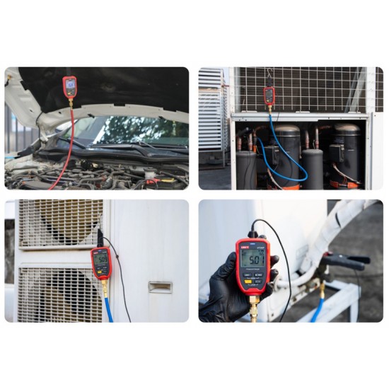 UNI-T ασύρματο μανόμετρο πίεσης ψυκτικών UT336P KIT με δαγκάνα θερμοκρασίας