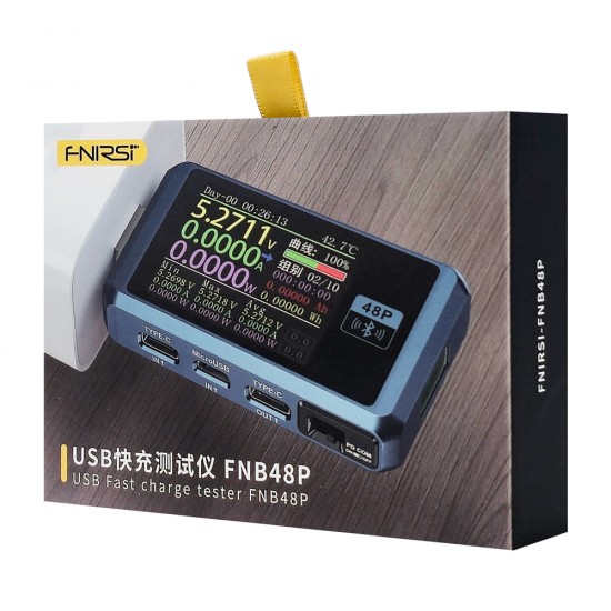 FNIRSI USB tester φόρτισης FNB48P, USB/micro USB/USB-C