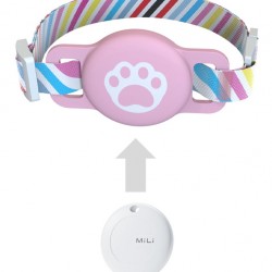 MILI κολάρο με θήκη smart tag MiCollar για γάτες, ροζ