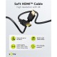 GOOBAY καλώδιο HDMI 80101 με Ethernet, soft, 4K/60Hz, 18 Gbps, 1m, μαύρο