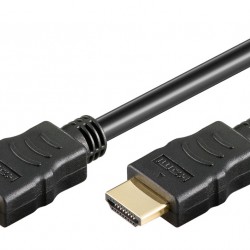 GOOBAY καλώδιο HDMI 80102 με Ethernet, soft, 4K/60Hz, 18 Gbps, 1.5m, μαύρο