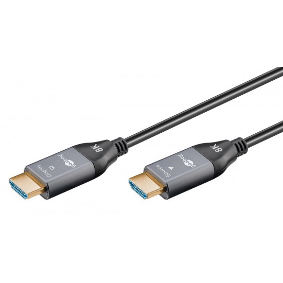 GOOBAY καλώδιο HDMI 2.1 76278 με Ethernet, AOC, 8K/60Hz, 48 Gbps, 50m, μαύρο