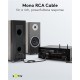 GOOBAY καλώδιο ήχου RCA σε RCA 65296, 2m, μαύρο/ασημί
