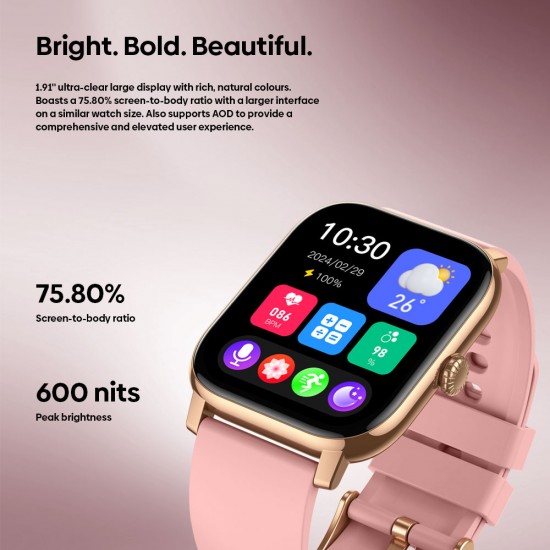 ZEBLAZE smartwatch Btalk Pro, heart rate, 1.91" TFT, μαύρο