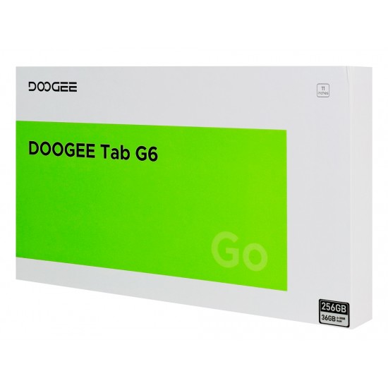 DOOGEE tablet Tab G6, 11", 6/256GB, 4G, Android 15, 8000mAh, γκρι