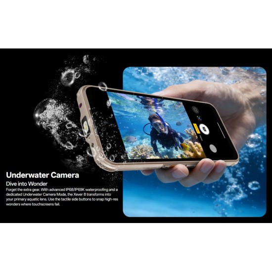 RUGONE smartphone Xever 8, 6.50", 8/128GB, 4800mAh, IP68/IP69K/MIL-STD-810H, μαύρο
