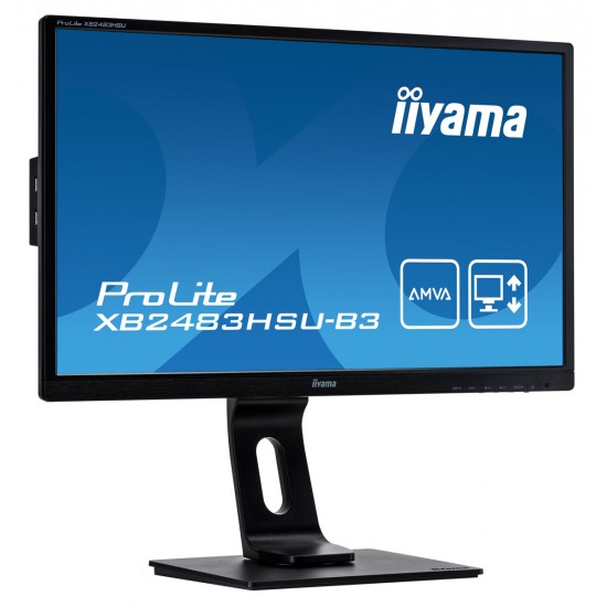 IIYAMA used οθόνη XB2483HSU LED, 23.8" 1920x1080, VGA/DVI/DisplayPort, Grade B
