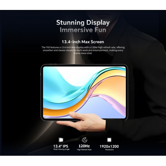 TECLAST tablet T65, 13.4", 6/128GB, 4G, Android 15, 8000mAh, γκρι