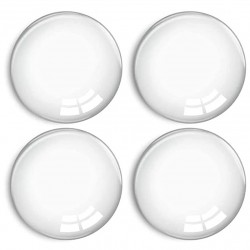 HOME USE στοπ πόρτας HUH-0263, αυτοκόλλητο, PU πλαστικό, 40x8mm, διάφανο, 4τμχ