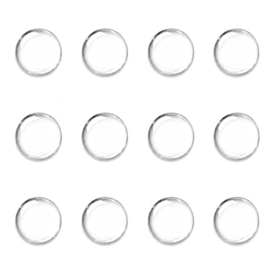 HOME USE στοπ πόρτας HUH-0264, αυτοκόλλητο, PU πλαστικό, 25x10mm, διάφανο, 12τμχ