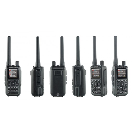 BAOFENG ασύρματος πομποδέκτης MINI-5, UHF/VHF, 5W/2W, μαύρος
