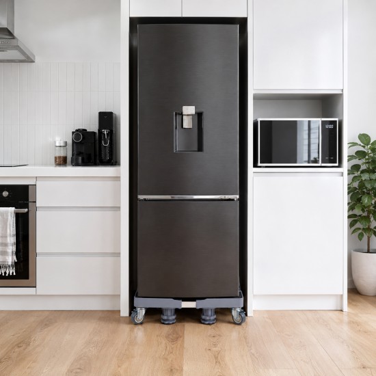 HOME USE βάση λευκών συσκευών HUH-0271 με ρόδες, ρυθμιζόμενη 42-68cm, έως 400kg, γκρι