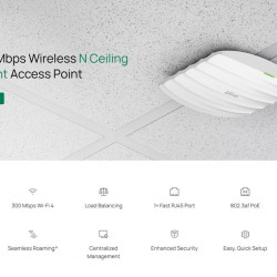 TP-LINK access point EAP115, 300Mbps, οροφής, V4.30