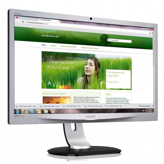 PHILIPS used οθόνη 241P4LRYES LED, 24" 1920x1080, VGA/DVI/DisplayPort, Grade B