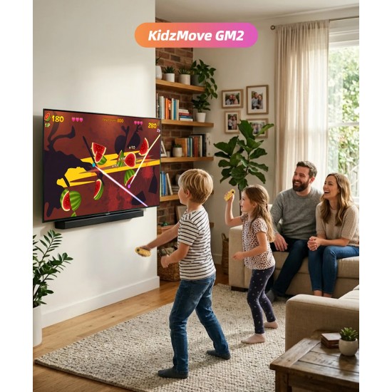 MECOOL σετ ασύρματων motion gamepad KidzMove GM2 για smart TV & TV Box, κίτρινο, 2τμχ