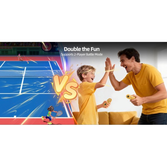 MECOOL σετ ασύρματων motion gamepad KidzMove GM2 για smart TV & TV Box, κίτρινο, 2τμχ