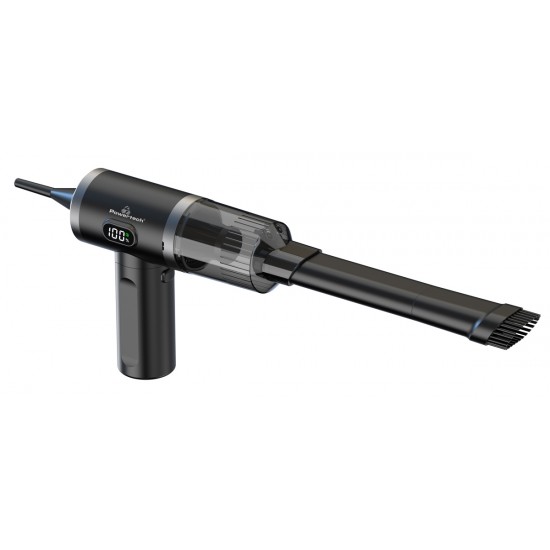 POWERTECH 2 σε 1 σκουπάκι χειρός & air duster PT-1576, 50W, 3600mAh, μαύρο