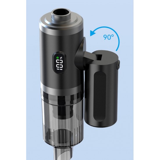 POWERTECH 2 σε 1 σκουπάκι χειρός & air duster PT-1576, 50W, 3600mAh, μαύρο