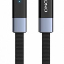 LDNIO καλώδιο USB-C LC242c, flat, 65W, 480Mbps, 2m, μαύρο