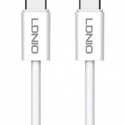 LDNIO καλώδιο USB-C iP-901c, 65W, 480Mbps, 1m, λευκό