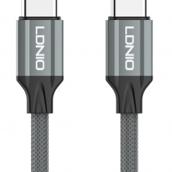 LDNIO καλώδιο USB-C iP-441c, 65W, 480Mbps, 1m, γκρι