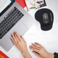 POWERTECH mouse pad PT-1611 με στήριγμα καρπού, 23x19x1.8cm, μαύρο
