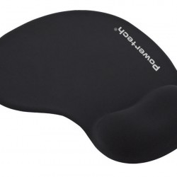 POWERTECH mouse pad PT-1611 με στήριγμα καρπού, 23x19x1.8cm, μαύρο