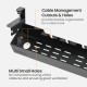 BRATECK cable management γραφείου CC11-22-2, μεταλλικό, 894x167x196mm, μαύρο
