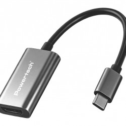 POWERTECH αντάπτορας USB-C σε HDMI PTR-0208, 4K/30Hz, 10 Gbps, γκρι