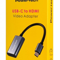 POWERTECH αντάπτορας USB-C σε HDMI PTR-0208, 4K/30Hz, 10 Gbps, γκρι