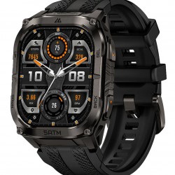 KOSPET smartwatch TANK M4C, heart rate, 1.96" AMOLED, GPS, 5 ATM & IP69K, με φακό, μαύρο