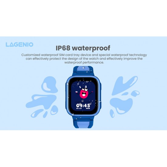 LAGENIO GPS smartwatch για παιδιά K10, 1.8", με κάμερα, 4G, IP68, μαύρο