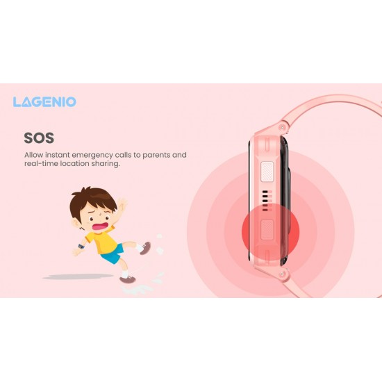 LAGENIO GPS smartwatch για παιδιά K10, 1.8", με κάμερα, 4G, IP68, μαύρο