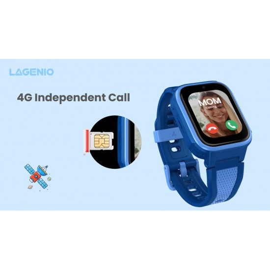 LAGENIO GPS smartwatch για παιδιά K10, 1.8", με κάμερα, 4G, IP68, μαύρο