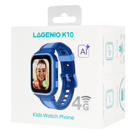 LAGENIO GPS smartwatch για παιδιά K10, 1.8", με κάμερα, 4G, IP68, μαύρο