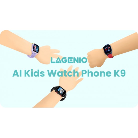 LAGENIO GPS smartwatch για παιδιά K9, 1.78" AMOLED, με κάμερα, 4G, IP68, μαύρο