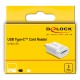 DELOCK card reader 91427 για micro SD, USB-C σύνδεση, 5Gbps, λευκό