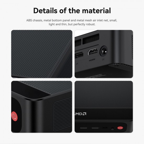 BEELINK mini PC SER5 Max, AMD Ryzen R7 7735U, 16GB, 500GB M.2, Windows 11 Pro