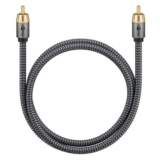 GOOBAY καλώδιο ήχου RCA σε RCA 65297, 3m, μαύρο/ασημί