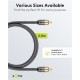 GOOBAY καλώδιο ήχου RCA σε RCA 65297, 3m, μαύρο/ασημί