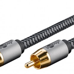 GOOBAY καλώδιο ήχου RCA σε RCA 65297, 3m, μαύρο/ασημί