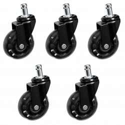 POWERTECH σετ ανταλλακτικά ροδάκια για PT-1633 καρέκλα γραφείου, 5τμχ